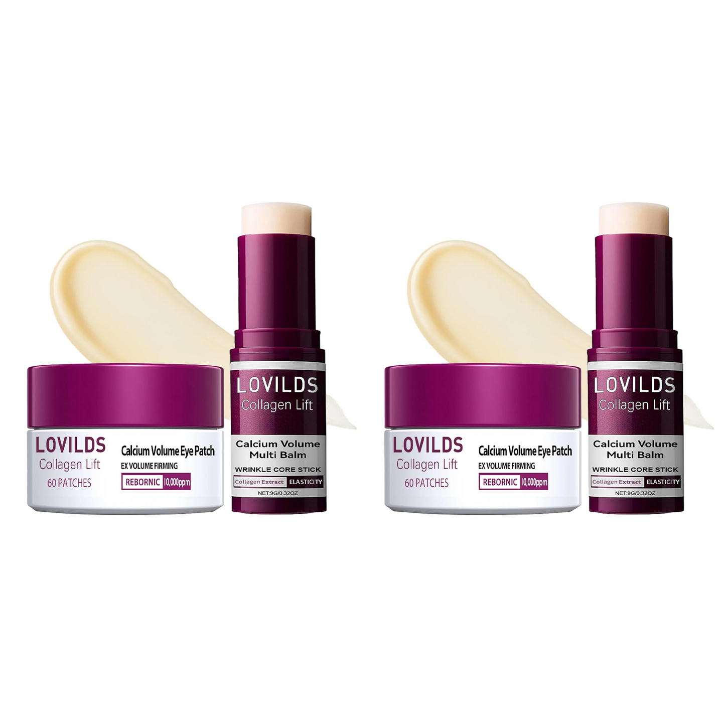 ๐ LOVILDS Collagen Lift Eye Balm Stick + Eye Patch Set