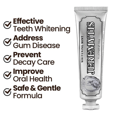 ⏰[Official Brand Store 24-Hours Promotion]" JEREMYTIS™ Ultra Whitening Mint Toothpaste✨"