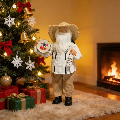 Limited Edition, Only 100 Sets Left! - 🎄🎅Puerto Rican Santa Claus – Coquito & Tambor Holiday Decor🎶