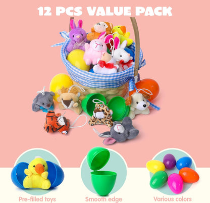 🐣Prefilled Easter Eggs, Filled with Plush Animal Toys