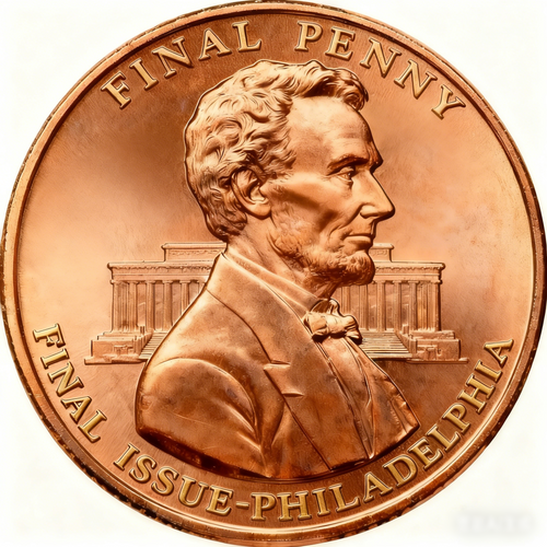 Lincoln Final Penny – 11/12 Philadelphia Mint Limited Edition Collectible Coin | Final Issue Commemorative 2025
