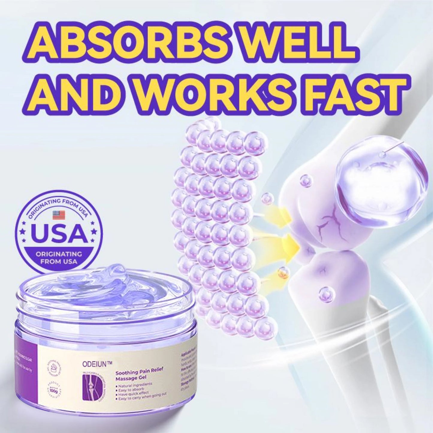 FDA-Registered | Pain Relief Gel – With Turmeric & Emu Oil for Arthritis & Joint Support