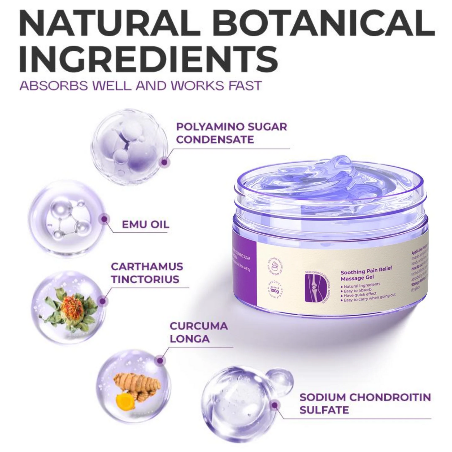 🔥AOA-Approved Pain Relief Gel – With Turmeric & Emu Oil for Arthritis & Joint Support